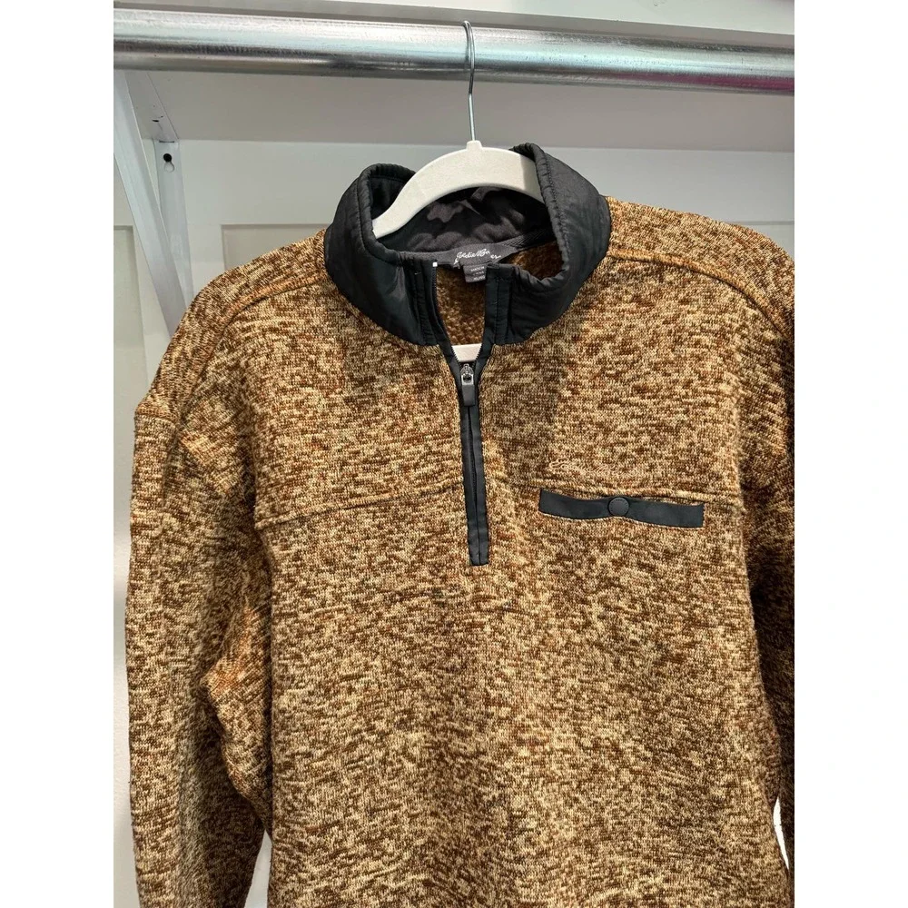 Eddie Bauer Quarter Zip Men's‎ Size XL Brown